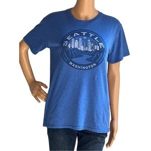 Vintage Y2K Seattle Washington Tourist Crewneck Graphic T-Shirt
